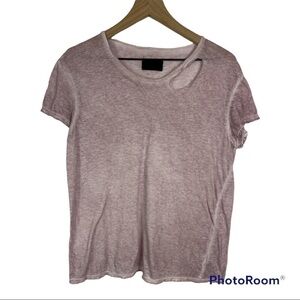 RtA Pink Lavender Distressed Short Sleeve Tee Size M
